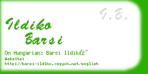 ildiko barsi business card